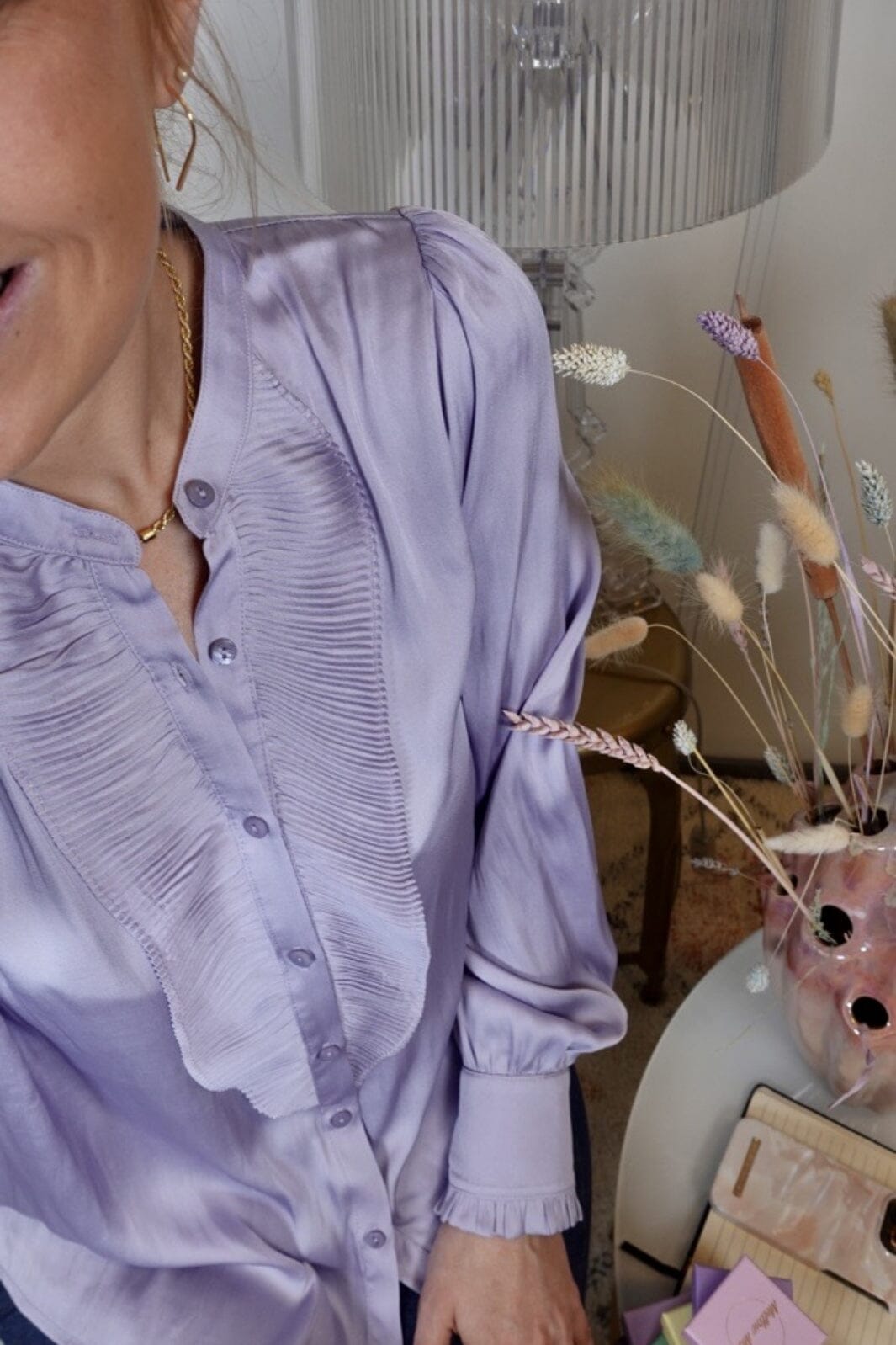 Forudbestilling - Neo Noir - Zola Blouse - Lavender (Maj) Bluser 