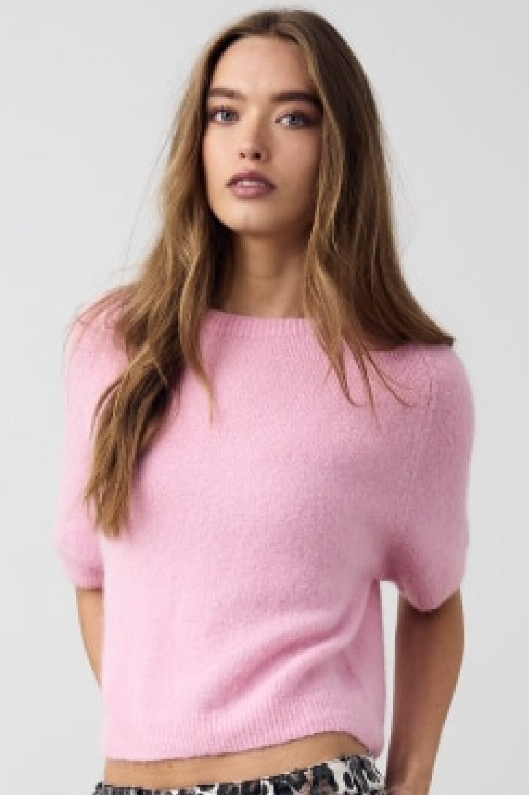 Forudbestilling - Noella - Lane Knit - 1279 Baby Pink Strikbluser 