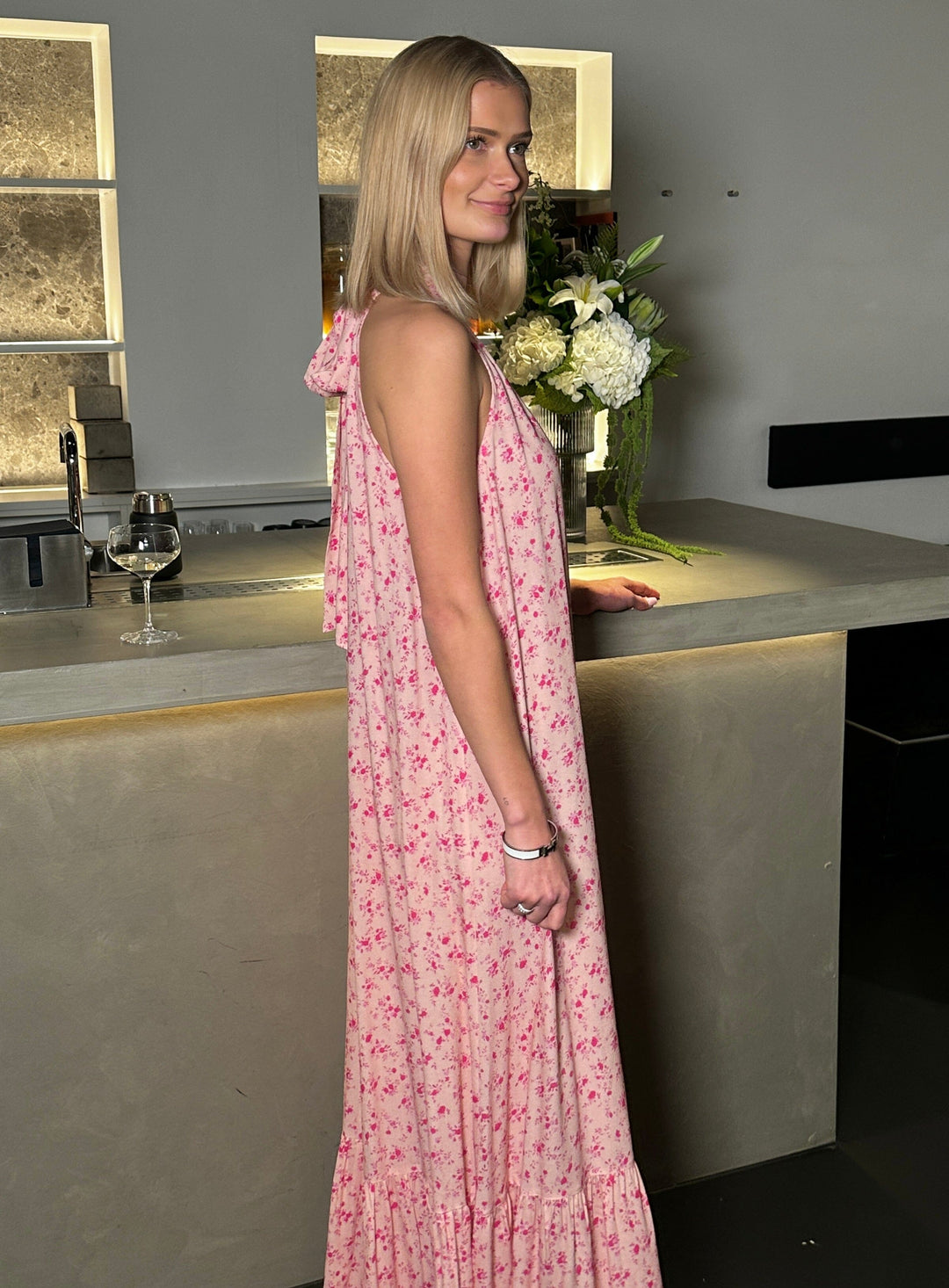 Forudbestilling - Noella - London Maxi Dress 14170007 - 1391 - Cheryl Pink Print Kjoler 