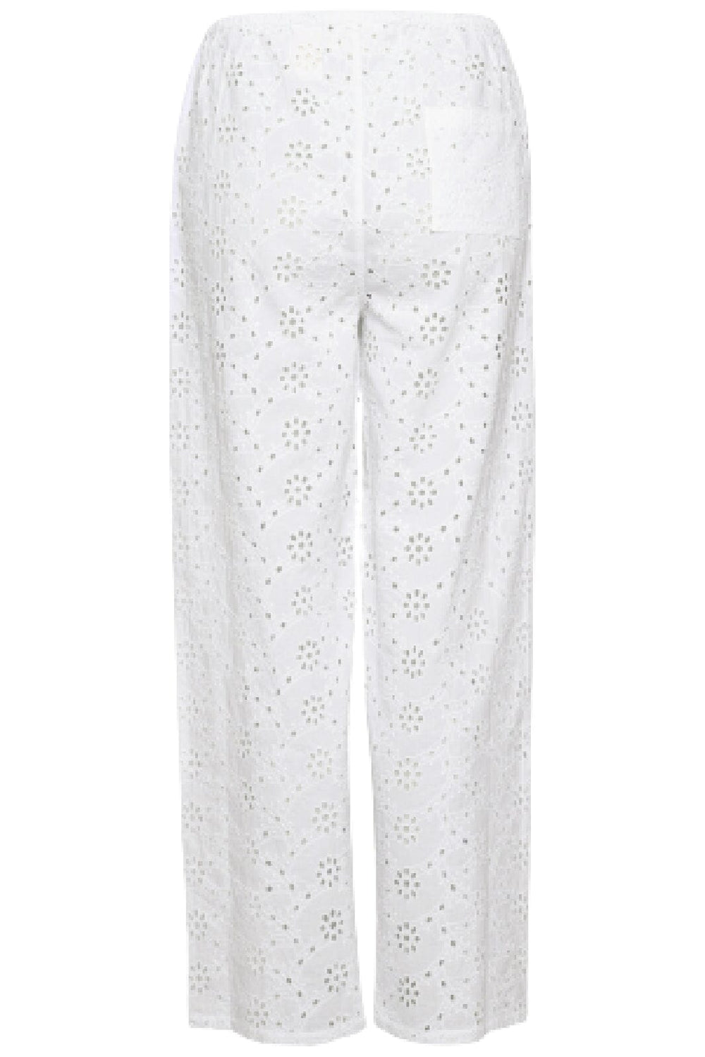 Forudbestilling - Sissel Edelbo - Asta Leftover Broderie Anglaise Pants - Chalk White (Maj/Juni) Bukser 