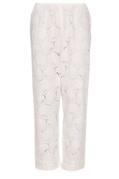 Forudbestilling - Sissel Edelbo - Asta Leftover Broderie Anglaise Pants SE 1221 - White Swan Bukser 