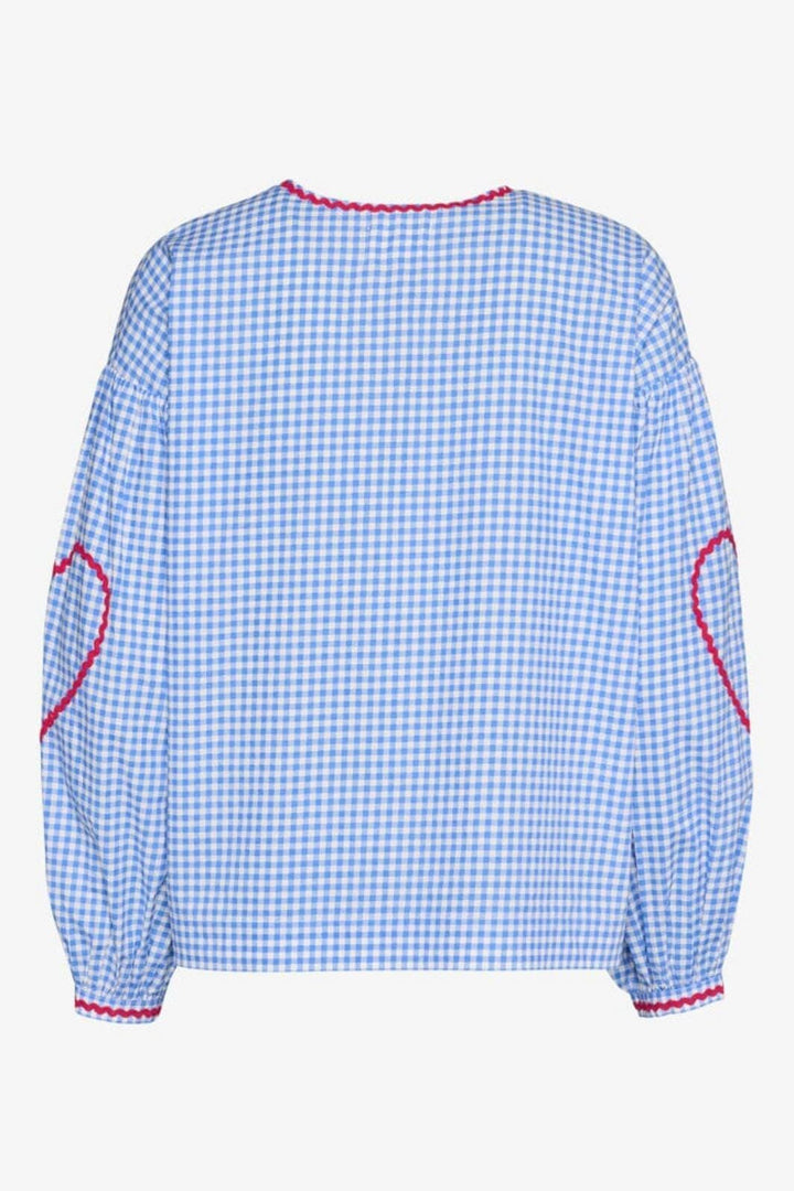 Forudbestilling - Sissel Edelbo - Astrid Organic Cotton Top SE 1384 - Blue Checks Toppe 