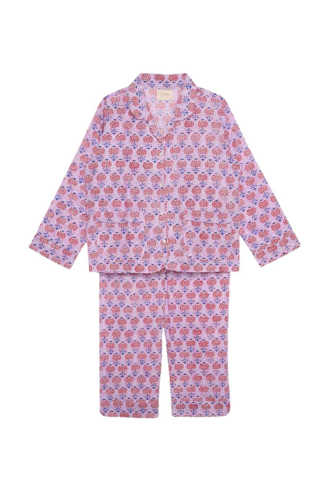 Forudbestilling - Sissel Edelbo - Nuit MINI Organic Cotton Set SE 1363 - Purple Floral Nattøj 