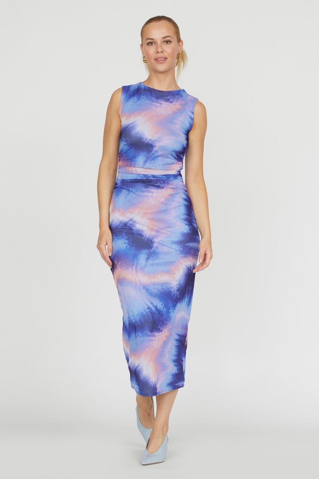 Forudbestilling - Sisters Point - Esme-Dr - 401 Blue/Tie Dye Kjoler 