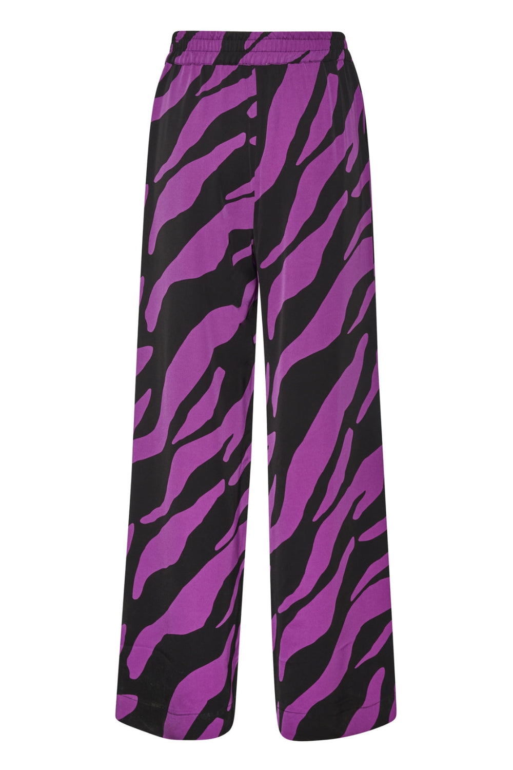 Gestuz - BothildeGZ HW pants - Maxi zebra black/byzantium Bukser 