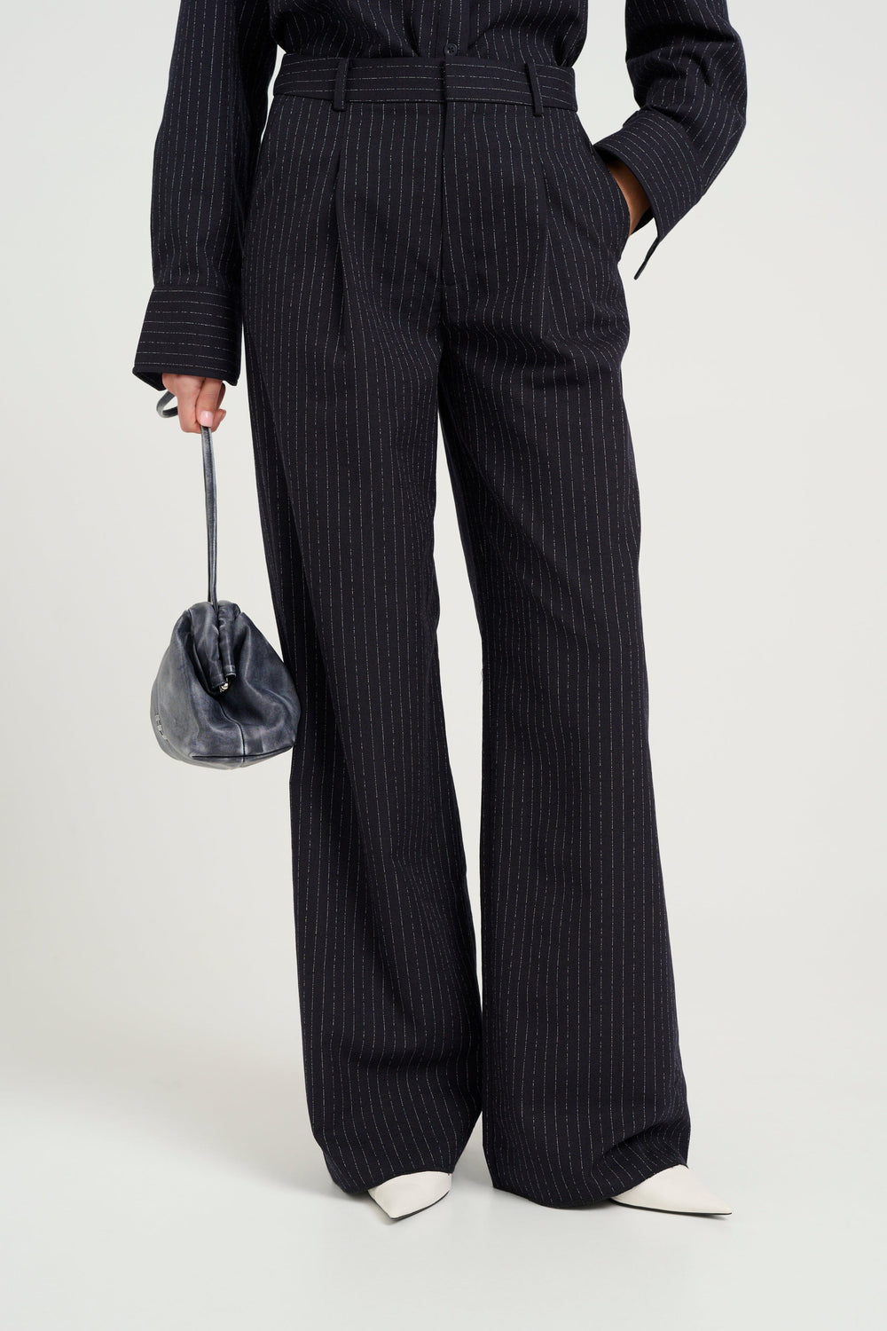 Gestuz - Daciagz Pants 10909855 - 106862 - Dark Navy Pinstripe Bukser 