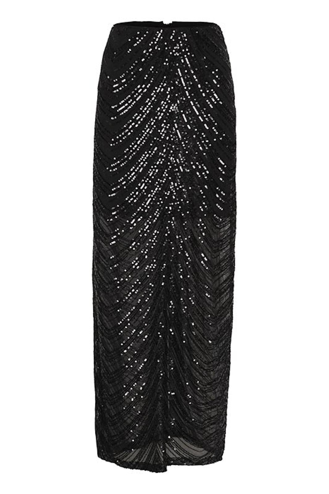 Gestuz - Gliragz Long Skirt 10909575 - 106653 Black Sequins