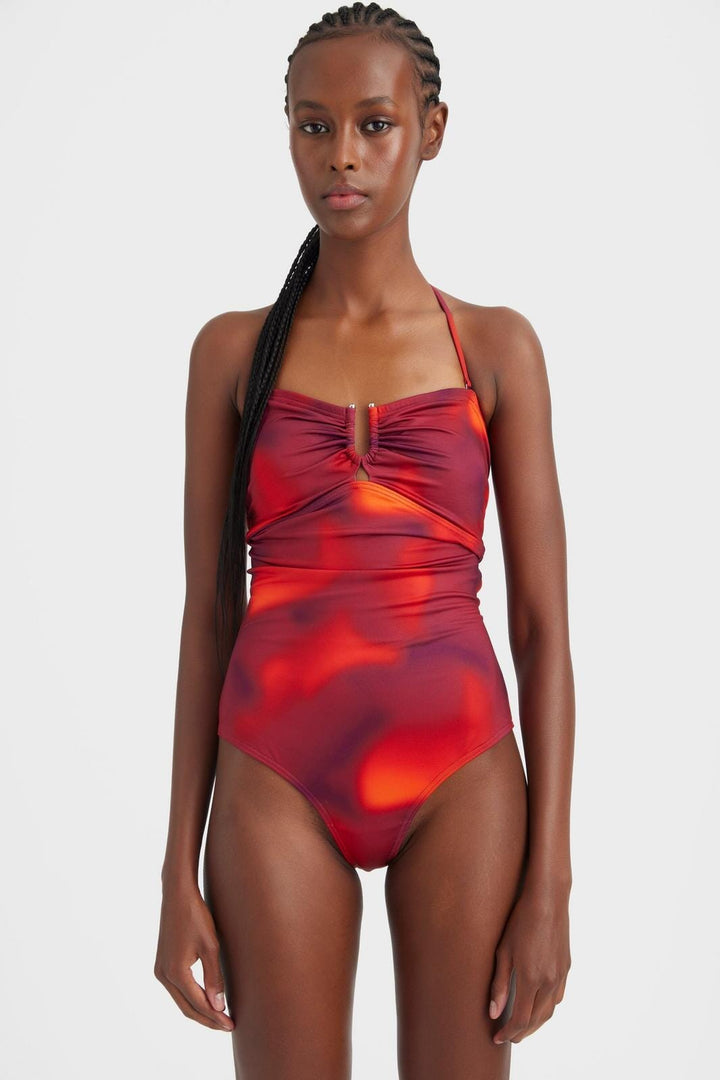 Forudbestilling - Gestuz - KallyGZ swimsuit - Red fire Badedragter 