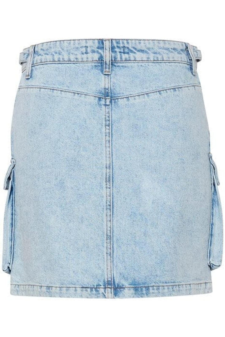 Gestuz - MarliGZ HW denim skirt - Mid blue washed