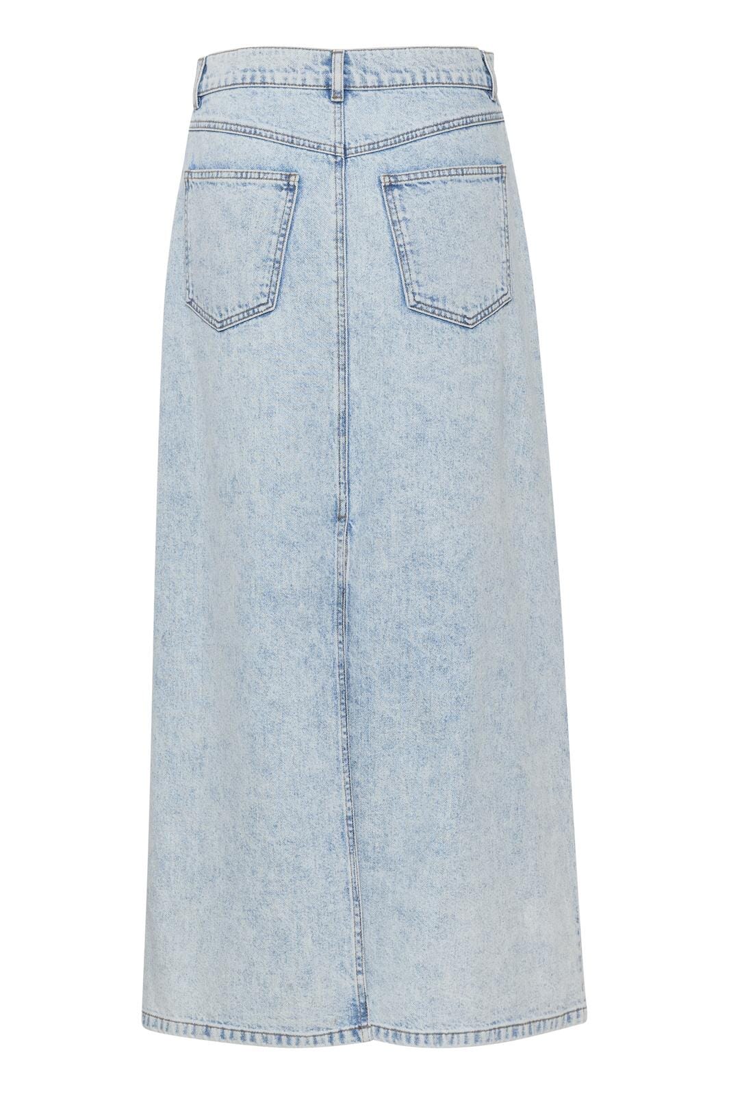 Gestuz - MilyGZ HW long skirt - Mid blue washed