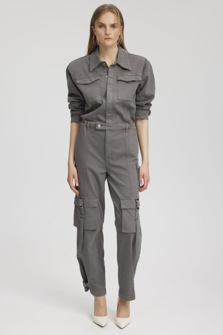 Gestuz - MirzaGZ jumpsuit - Gunmetal Grey Buksedragter 