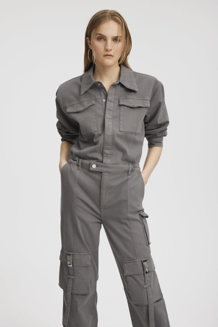 Gestuz - MirzaGZ jumpsuit - Gunmetal Grey Buksedragter 