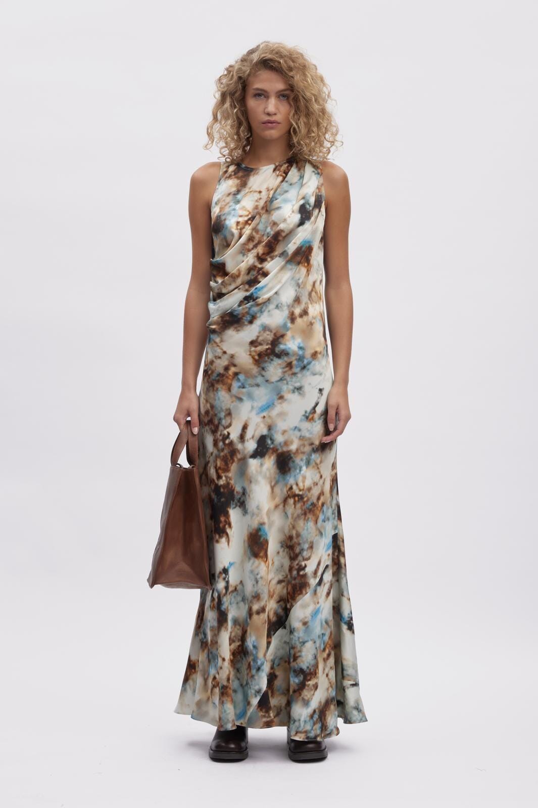 Gestuz - Reenagz P Maxi Dress - 106037 Blue Brown Rust