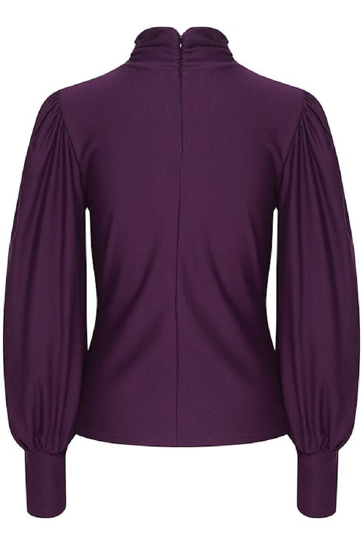 Gestuz - RifaGZ ls cuff blouse - Blackberry Wine Bluser 