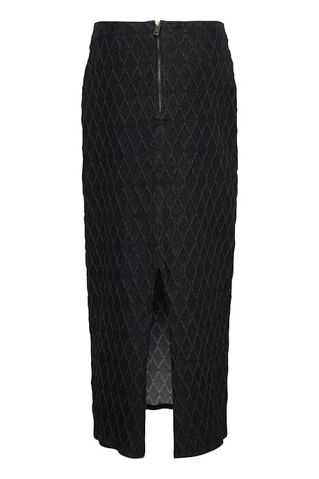 Gestuz - Rozeringz Long Skirt - 100642 Dark Black Wash Nederdele 