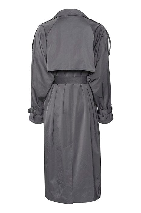 Gestuz - Sallygz Trenchcoat - 106308 Gray Pinstripe Frakker 