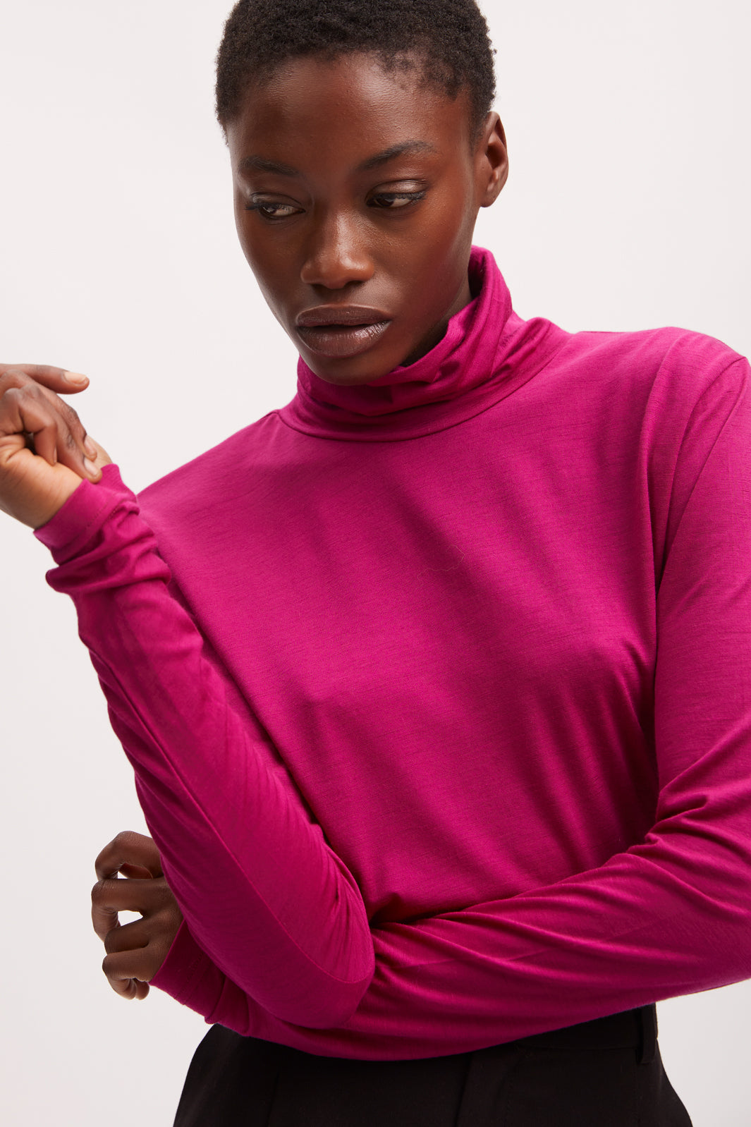 Gestuz - SiVidagz Wool Rollneck - Raspberry Radian Bluser 