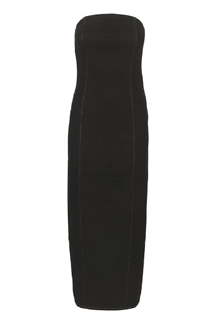 Gestuz - Tubinagz Long Dress - 100642 Dark Black Wash Kjoler 