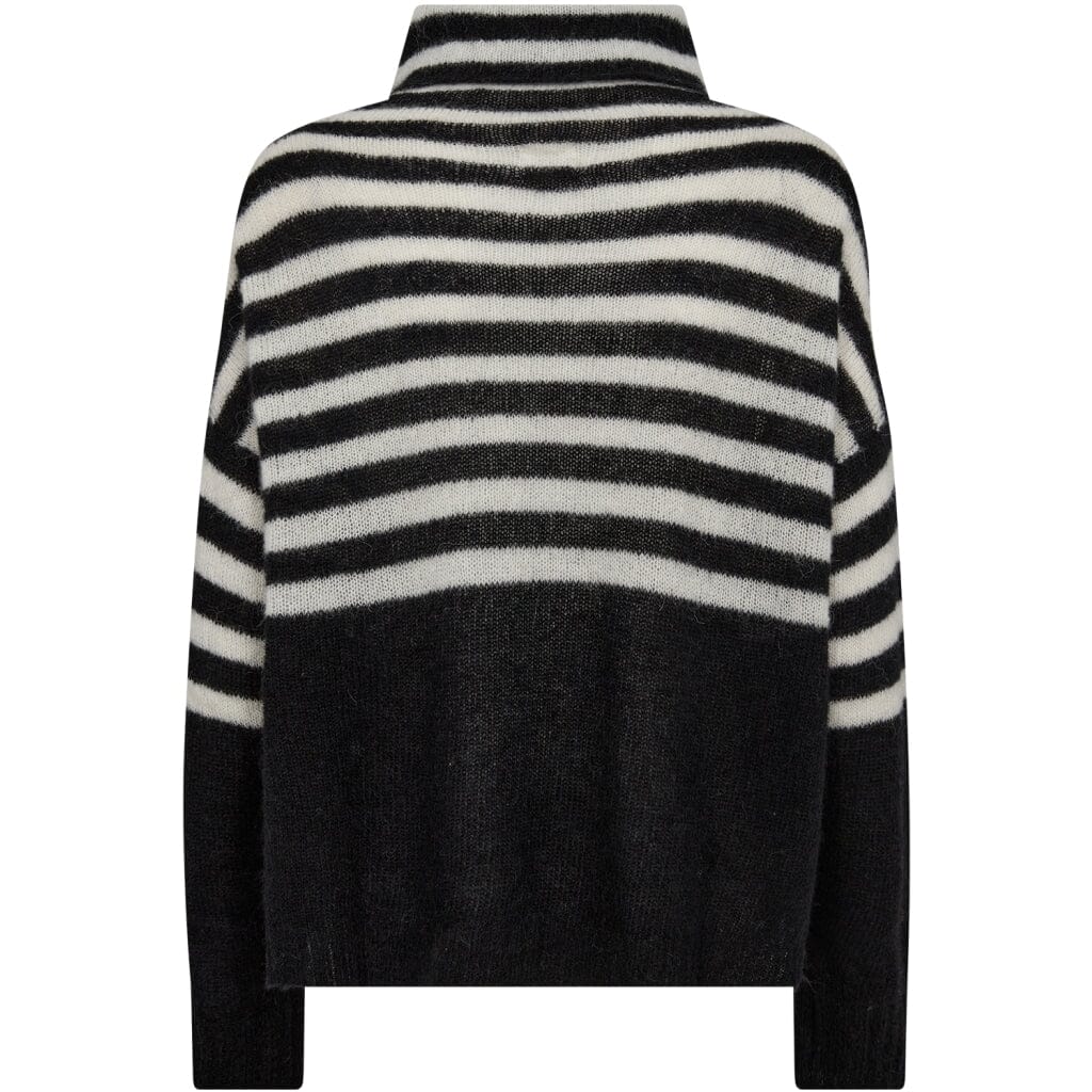 Gossia - Ambrosiago Sweater - Black/offwhite Strikbluser 