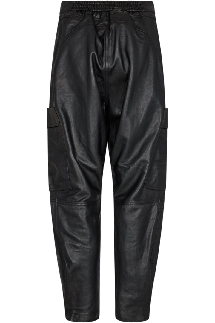 Gossia - CinnaGO Leather Pant - Black Bukser 