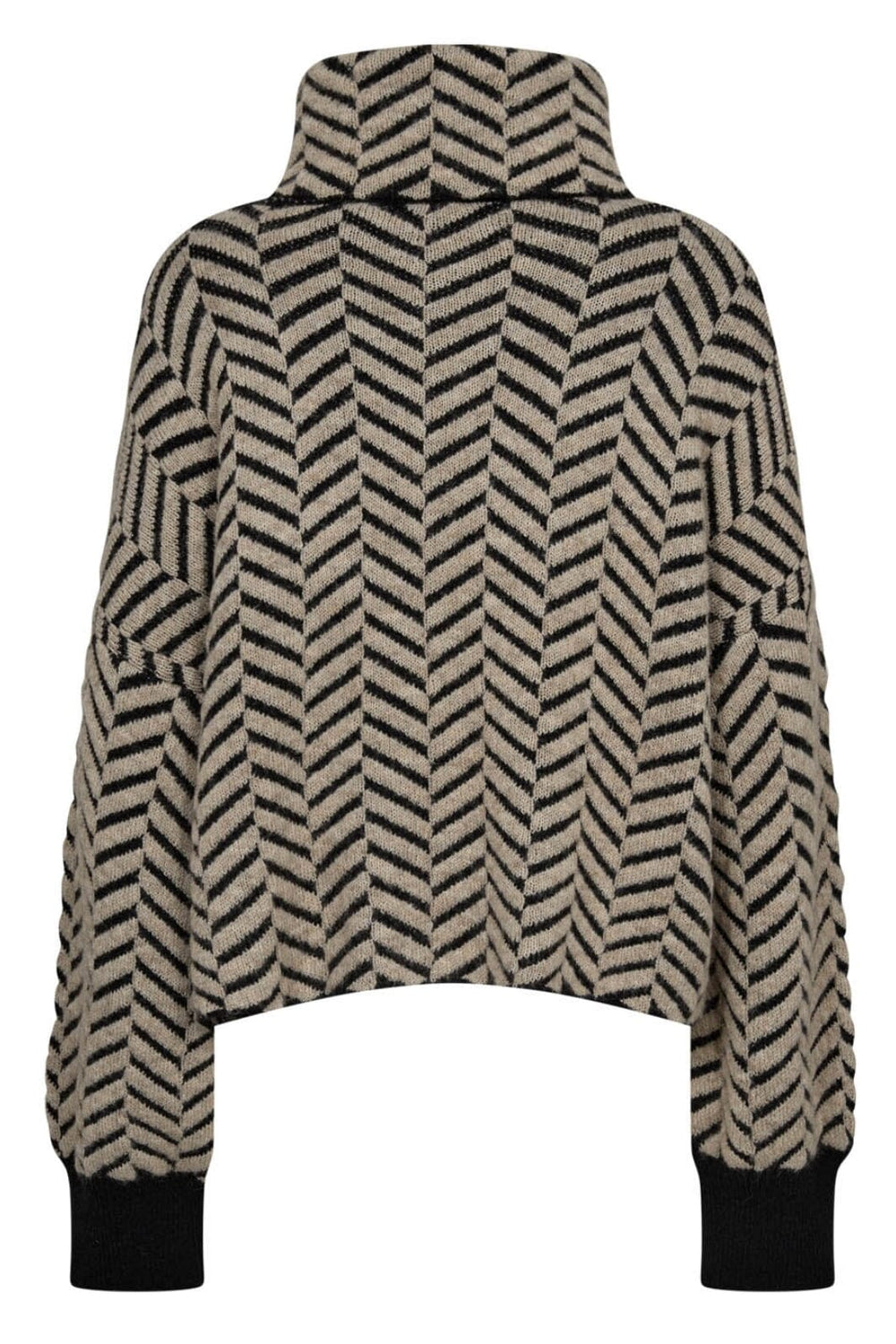 Gossia - Ginago Sweater - Black Beige Mix Strikbluser 