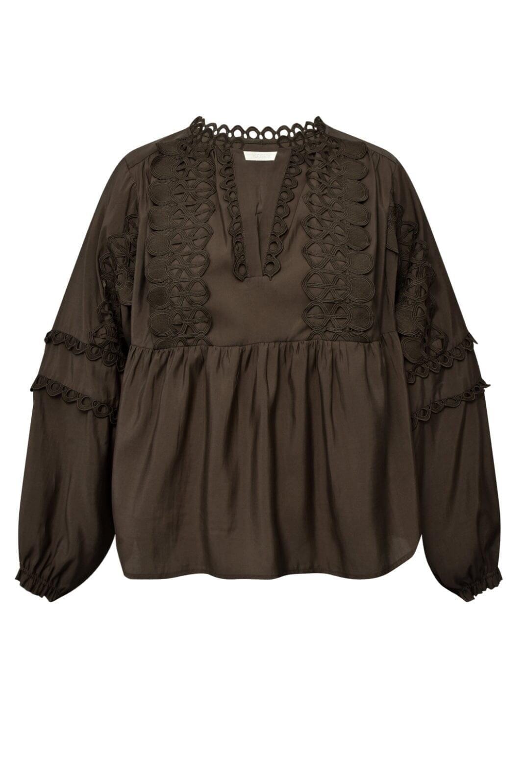 Gossia - Kaiago Lace Blouse - Coffee Bluser 