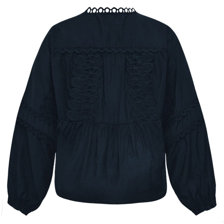 Gossia - Kaiago Lace Blouse - Dark Navy Bluser 