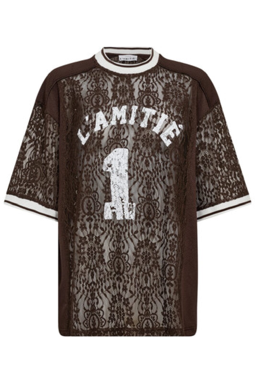 Haute L'Amitié - Lace Football Tee HL10001 - Mocca