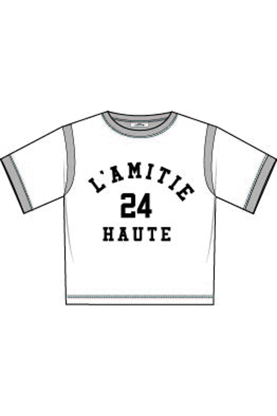 Haute L'Amitié - L'Amitié Loose Team Tee HL10013 - Pearl