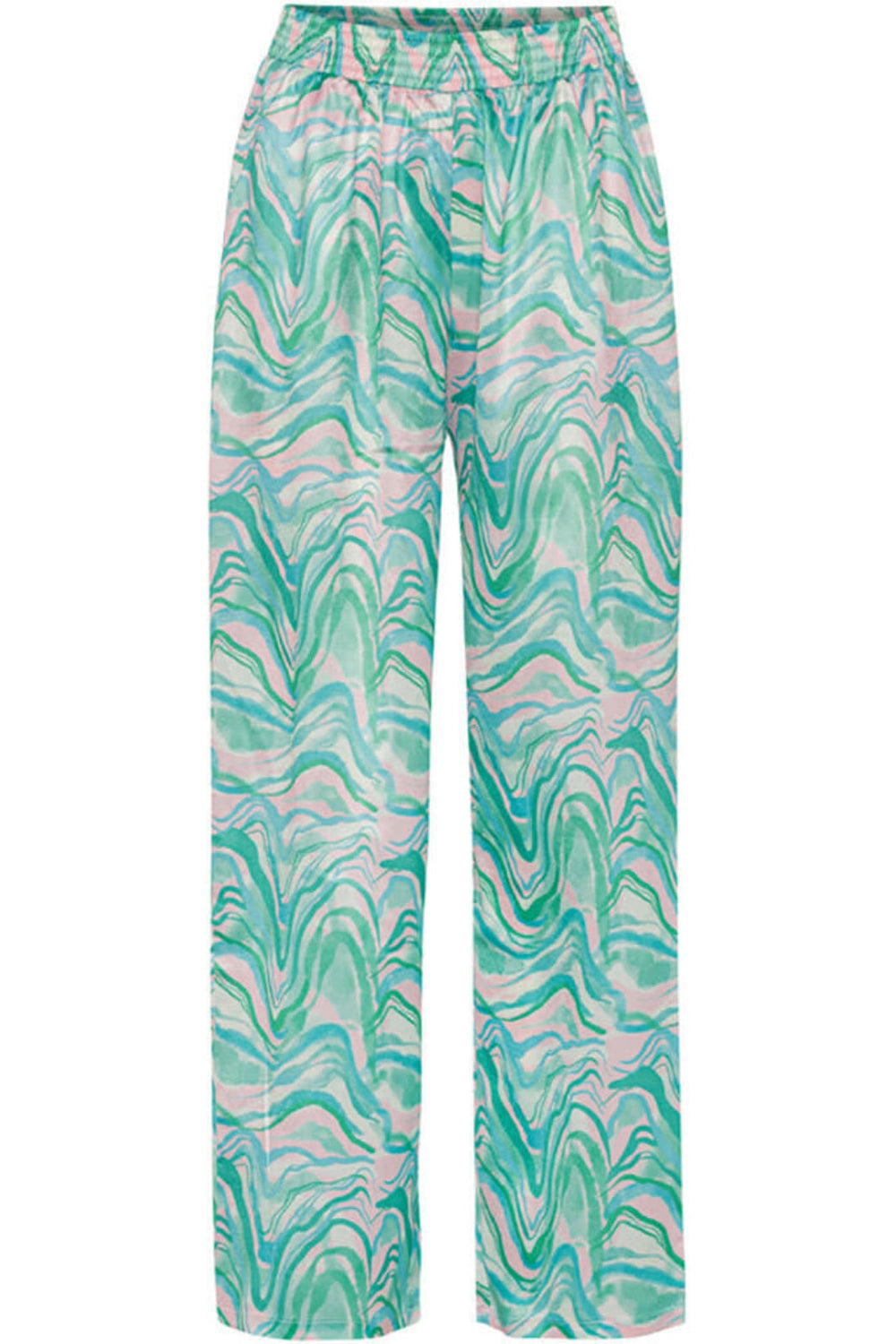 Hunkøn - Mabel Trousers - Green Swirl Art Print Bukser 