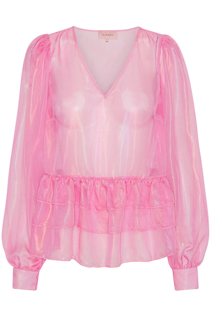 Hunkøn - Pearl Sheer Blouse - Rose Bluser 