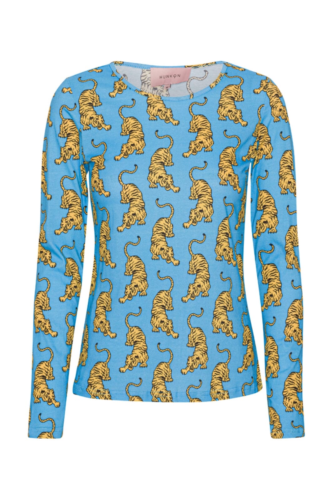 Hunkøn - Sneaking tiger Longsleeve - Blue Sneaking Tiger Art Print 