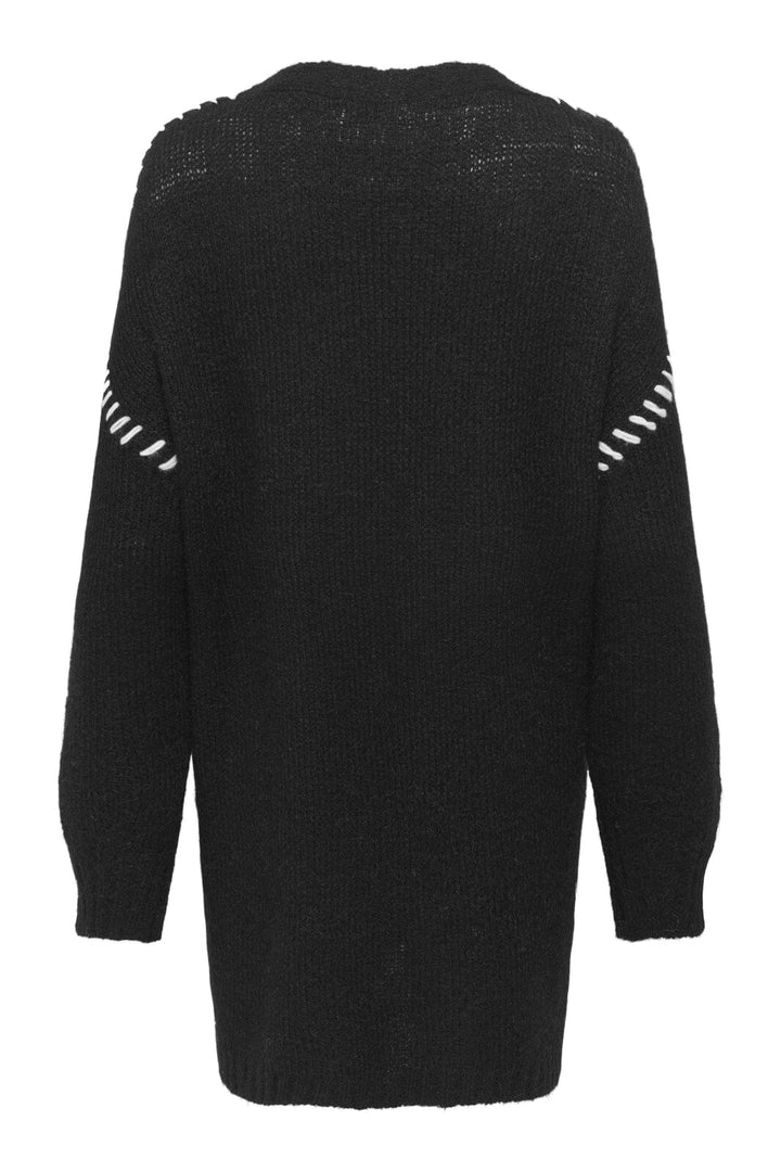 JDY - Jdyzoey Life L/S Stitch Cardigan Knt - 4743024 Black W. Birch Stitch