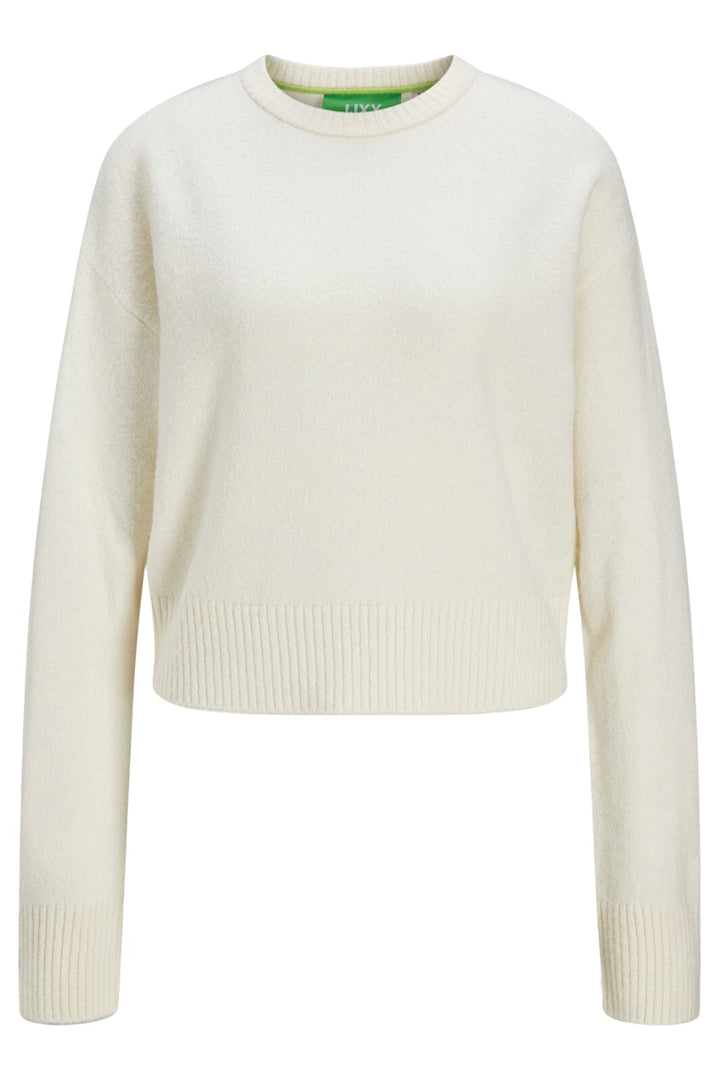 Jjxx - Jxadina Diverse Crew Neck Knit - 4665639 Vanilla Ice Strikbluser 