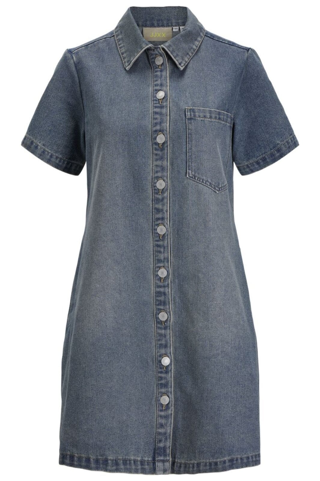 Jjxx - Jxamara Ss Denim Dress Sn - 4760087 Medium Blue Denim Vintage Kjoler 