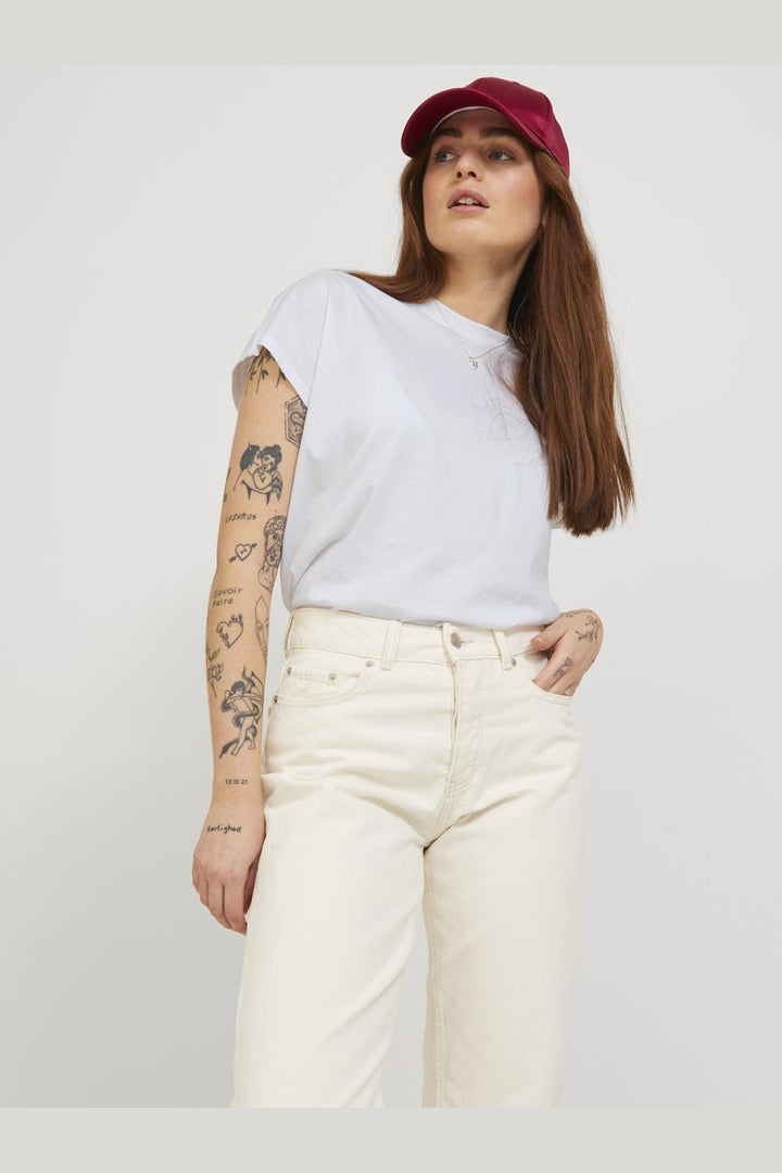 Jjxx - Jxastrid Boxy Sl Every Tee - 3797834 Bright White