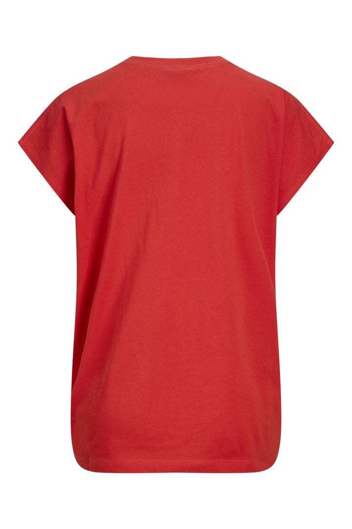 Jjxx - Jxastrid Boxy Sl Every Tee - 4658867 Fiery Red