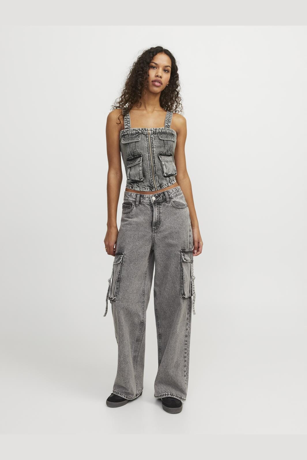 Jjxx - Jxcarolyn Cargo Denim Top - 4646844 Grey Denim