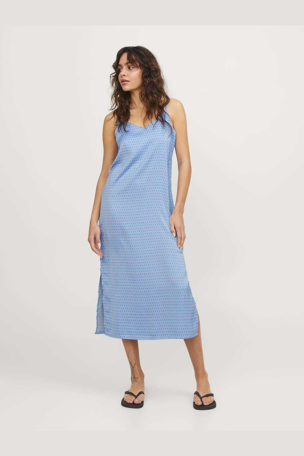 Jjxx - Jxcleo Satin Dress - 4388348 Silver Lake Blue Aop