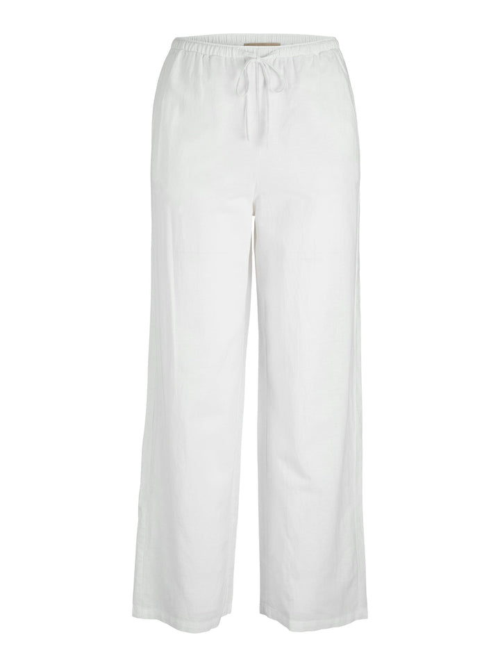 Jjxx - Jxflora Linen Blend Pant Sn - 4388843 White Bukser 