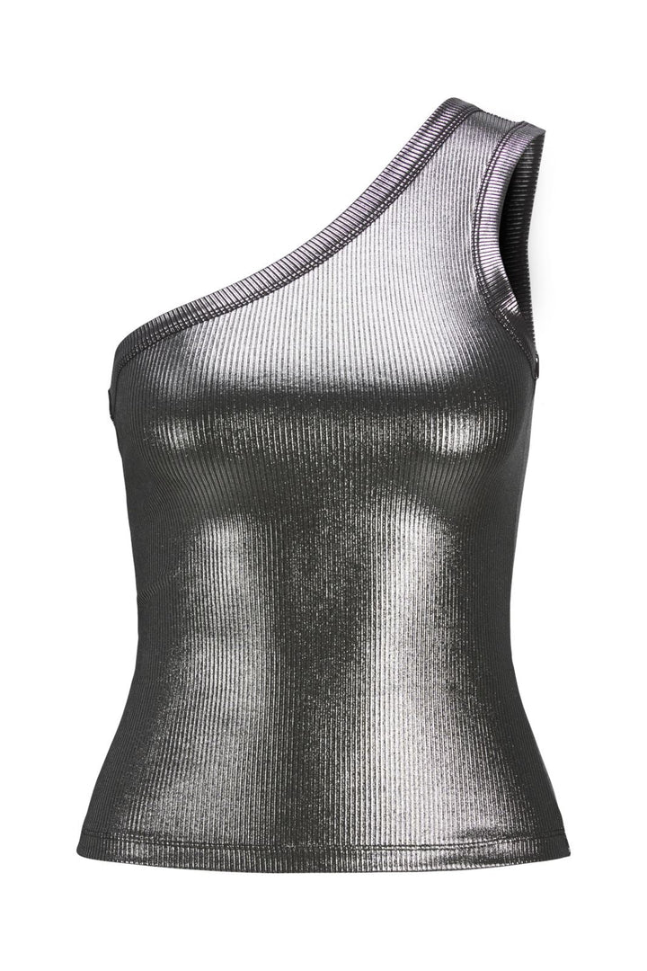 Jjxx - Jxfunda Str One Shoulder Shine Top 12266496 - 4621755 - Silver