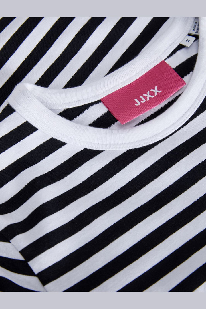 Jjxx - Jxgigi Str Ss Stripe Tee Sn - 4389663 Bright White Black