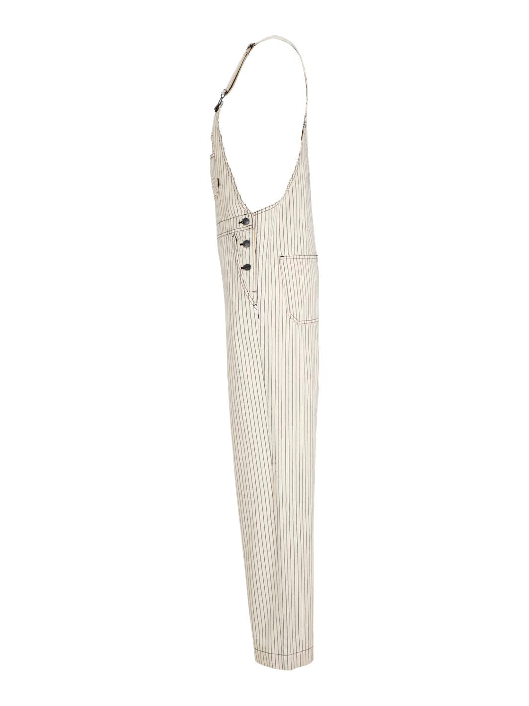 Jjxx - Jxmaddy Overall - 4646855 Blanc De Blanc Black Pinstripe