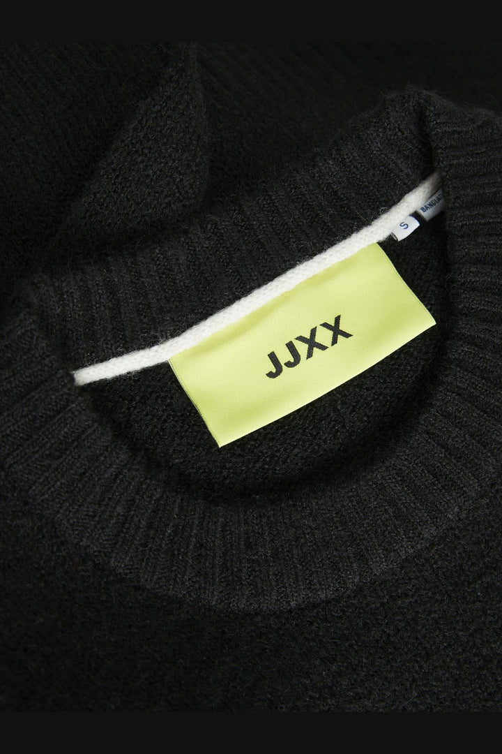 Jjxx - Jxollie Diverse Crew Neck Knit Sn - 4335971 Black /Moonbeam Neck Piping