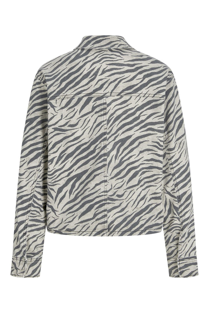 Jjxx - Jxsarah Zebra Overshirt - 4757372 Feather Gray Zebra