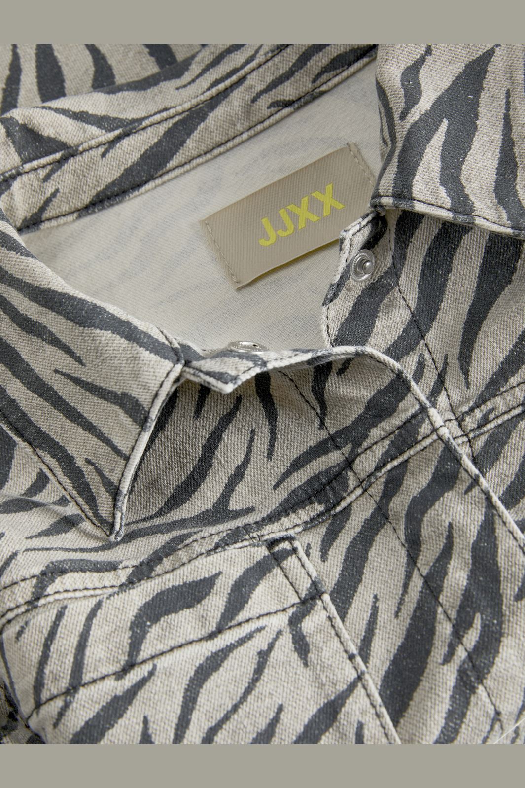 Jjxx - Jxsarah Zebra Overshirt - 4757372 Feather Gray Zebra