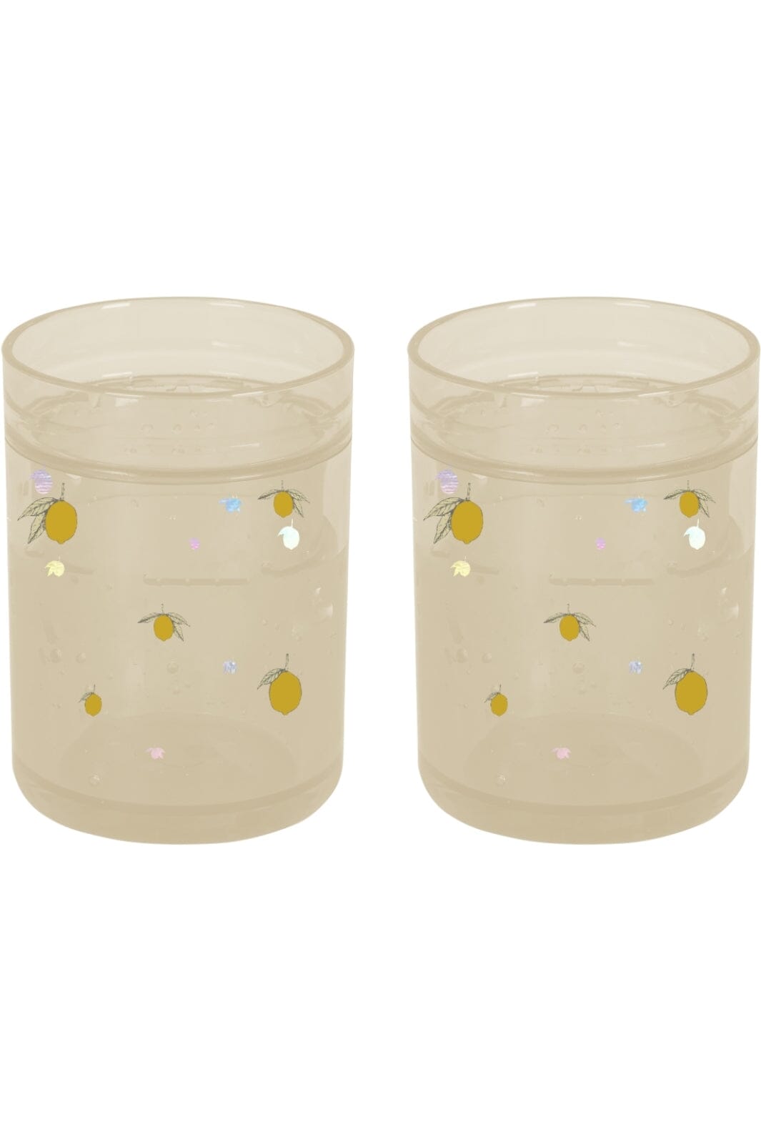 Konges Sløjd - 2 Pack Glitter Cups - Lemon Køkkentilbehør 