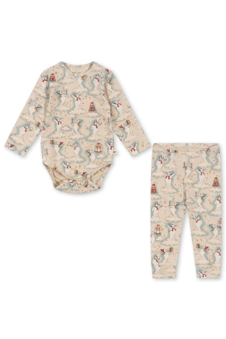 Konges Sløjd - Basic Body/pants Set Gots ks101888 - Let It Snow Sæt 