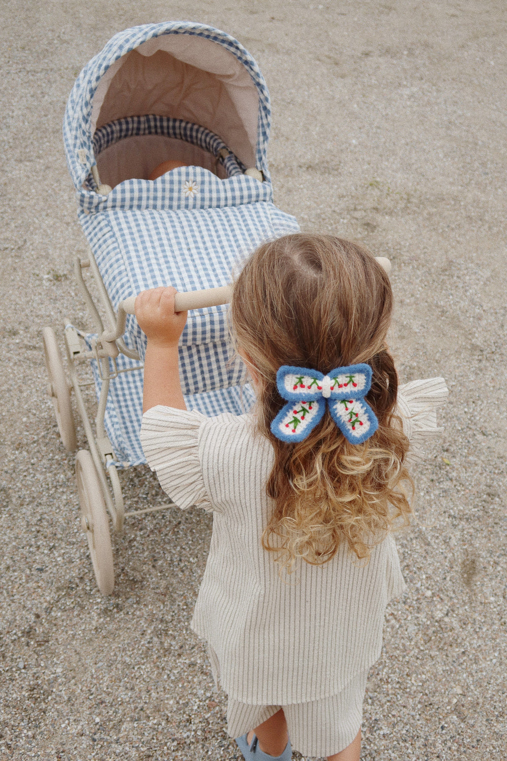 Konges Sløjd - Cherry Crochet Bow Clip - Cherry Hårspænder 