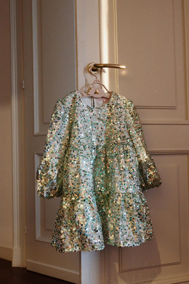 Konges Sløjd - Lila Sequins Dress - Green Kjoler 